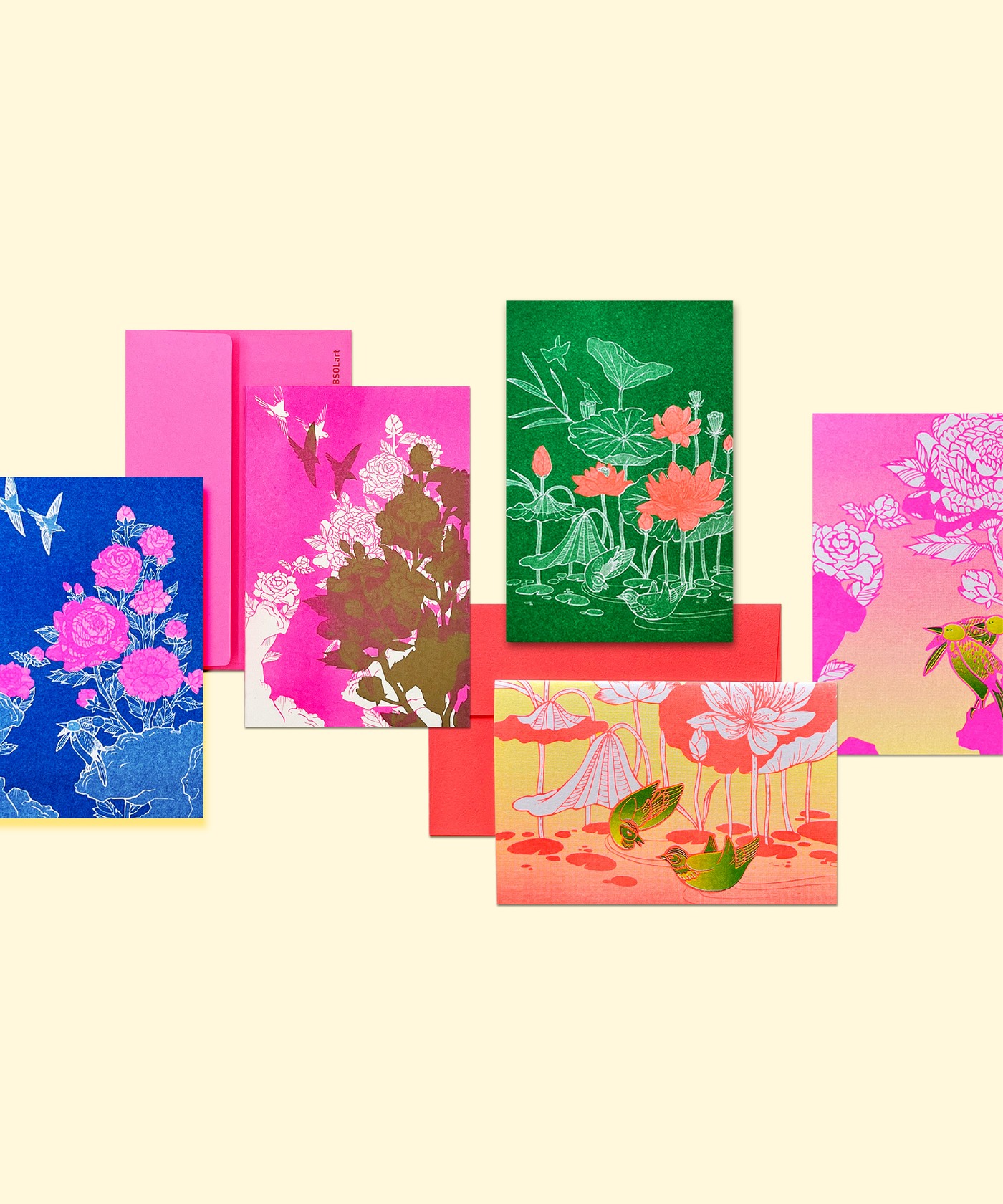 Morando and Yeonhwado risograph card series